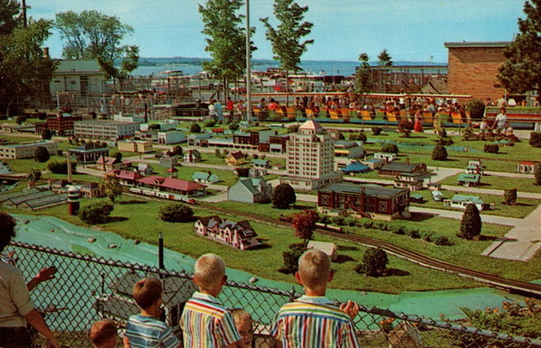 Miniature City at Clinch Park - Old Postcard View (newer photo)